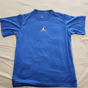 Blue Dri-Fit T-Shirt with Gold Logo